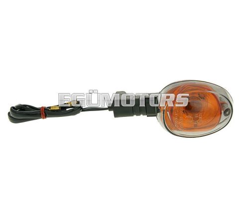 indicator light assy clear front left / rear right for Booster, BWs, Gilera H@k, GSM, Zulu