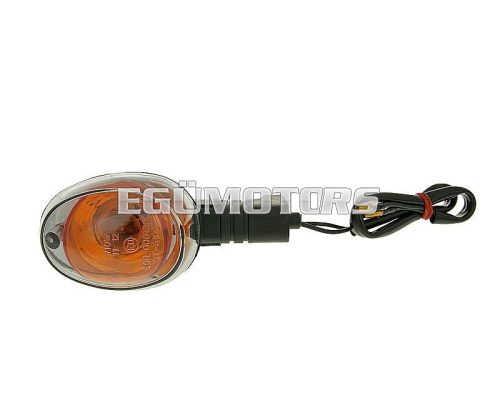 indicator light assy clear front right / rear left for Booster, BWs, Gilera H@k, GSM, Zulu