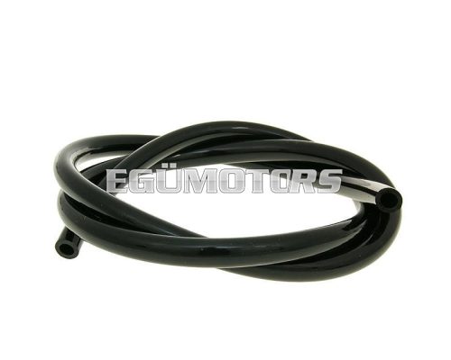 fuel hose black chloroprene rubber 1m - 6mm inner, 10mm outer diameter