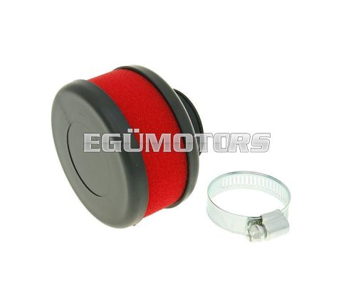 air filter Flat Foam red 28-35mm straight carb connection (adapter)