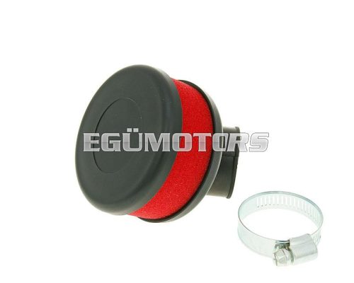 air filter Flat Foam red 28-35mm bent carb connection (adapter)