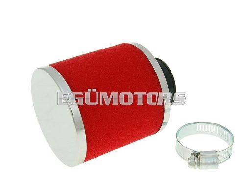 air filter Big Foam 28-35mm straight carb connection (adapter) red