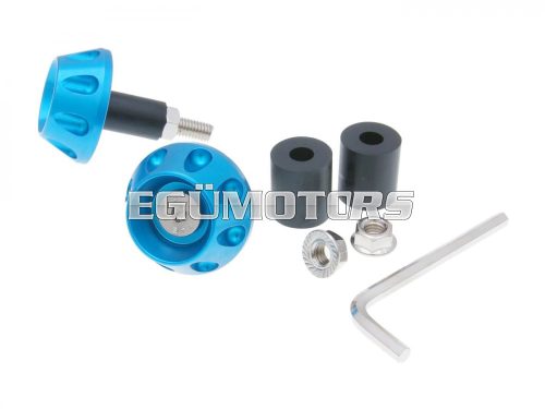 handlebar / bar ends anti-vibration flat 13.5 / 17.5mm (incl. adapter) - blue