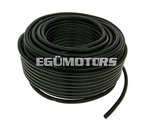 fuel hose black chloroprene rubber 50m reel - 6mm inner, 10mm outer diameter