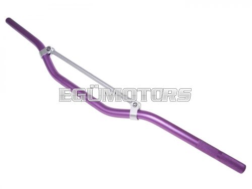 MX handlebar aluminum with cross brace purple 22mm - 810mm