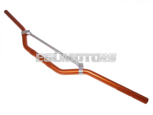 MX handlebar aluminum with cross brace orange 22mm - 810mm