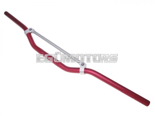 MX handlebar aluminum with cross brace red 22mm - 810mm = 37335