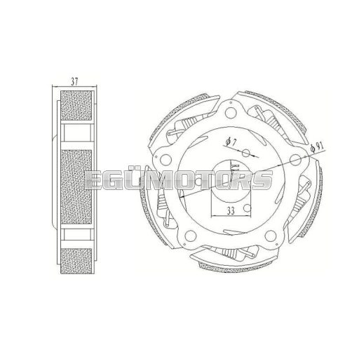 101 Octane Maxi kuplung, Yamaha Majesty 400 07-08