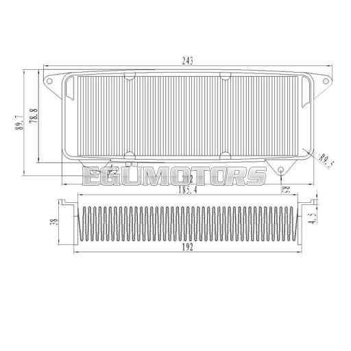 101 Octane Légszűrő, Honda Lead / Elite 110i NHX110 08- [JF19]
