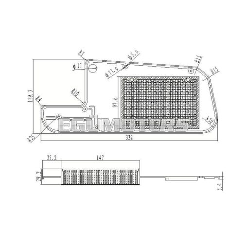 101 Octane légszűrőbetét, Honda 125 - 150, Pantheon 4T, S-Wing 