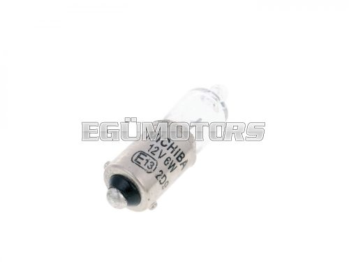 turn signal bulb white H6W BAX9s 12V 6W