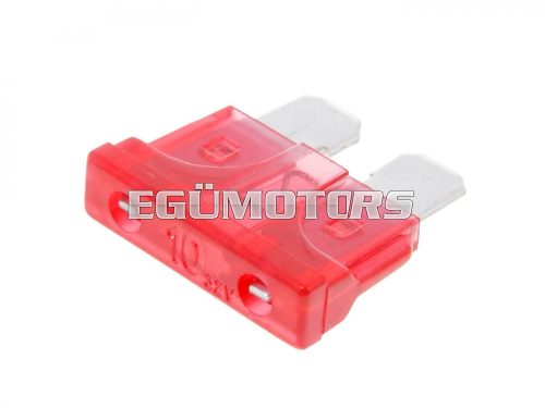 blade fuse flat 19.2mm 10A red in color