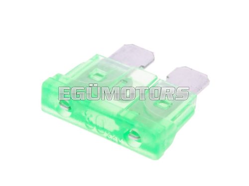 blade fuse flat 19.2mm 30A green in color