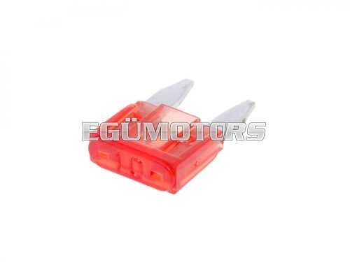 mini blade fuse flat 11.1mm 10A red in color