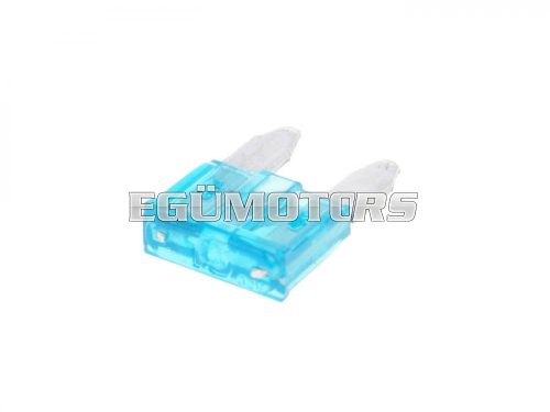 mini blade fuse flat 11.1mm 15A blue in color