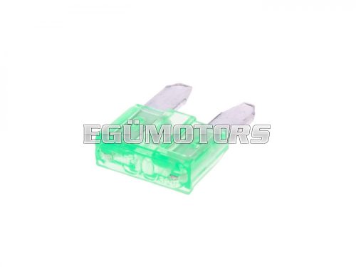 mini blade fuse flat 11.1mm 30A green in color