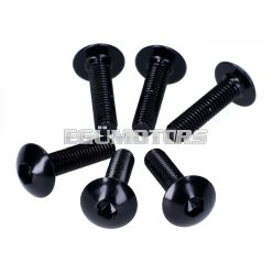   fairing screws hex socket head - anodized aluminum black - set of 6 pcs - M5x20