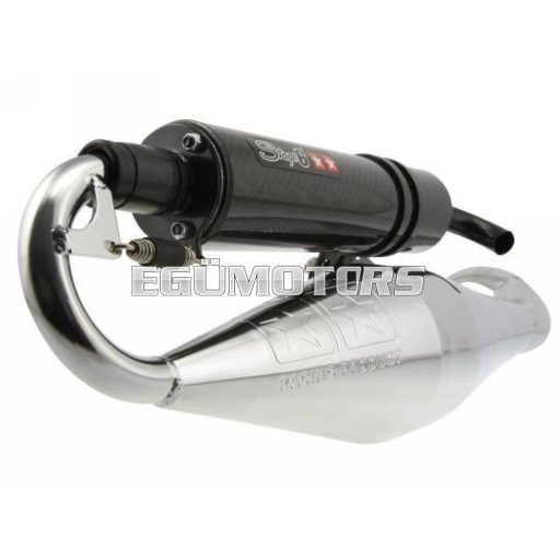 Stage6 Pro Replica kipufogó, Króm/karbon, Piaggio