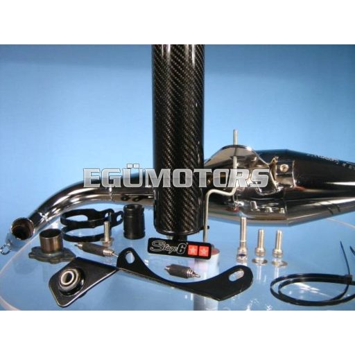 Stage6 Pro Replica kipufogó, Króm/karbon, Piaggio