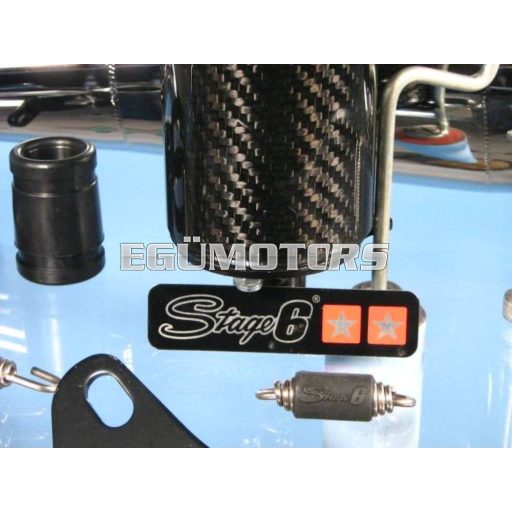 Stage6 Pro Replica kipufogó, Króm/karbon, Piaggio