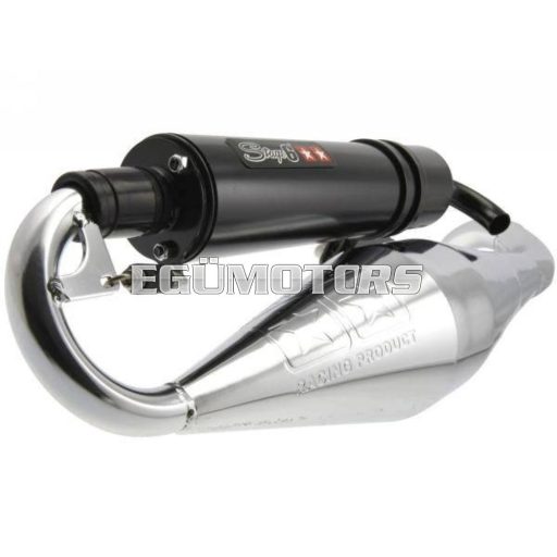 Stage6 Pro Replica kipufogó, Króm, Piaggio/Gilera