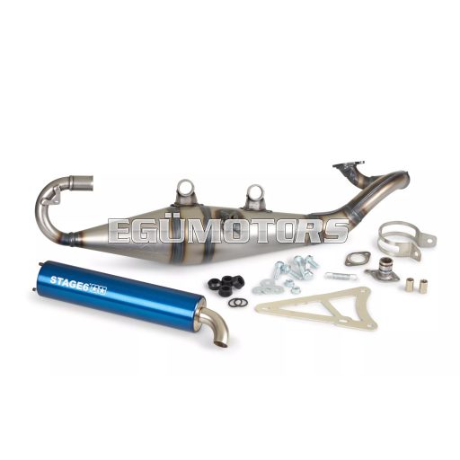 Stage6 Pro Replica MK2 kipufogó, Minarelli fekvő, kék