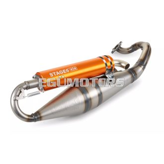 Stage6 Pro Replica MK2 kipufogó, Minarelli fekvő, narancs