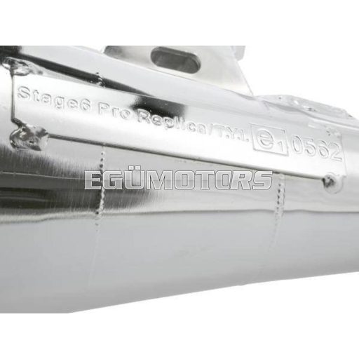 Stage6 Pro Replica kipufogó, Króm/karbon, Peugeot