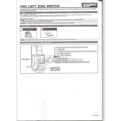 Stage6 SSP CNC kormánykapcsoló, 3 féle