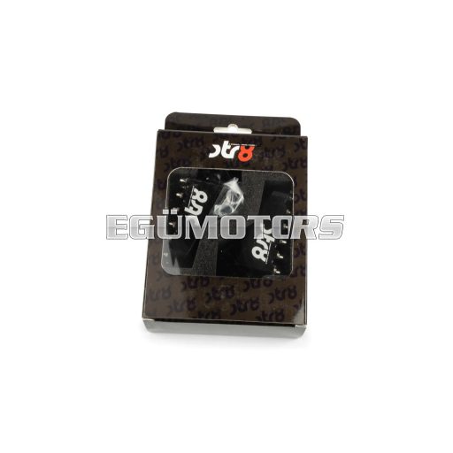 STR8 MX Evo CNC lábtartó készlet fekete, Derbi