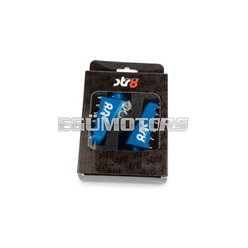 STR8 MX Evo CNC lábtartó készlet kék, Derbi