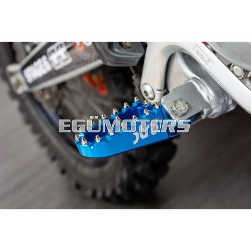 STR8 MX Evo CNC lábtartó készlet kék, Derbi