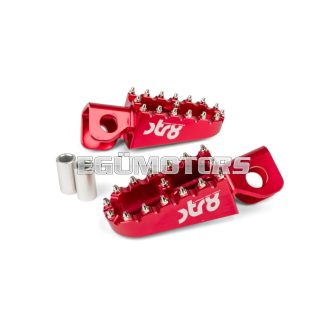 STR8 MX Evo CNC lábtartó készlet piros, Derbi