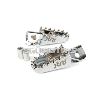 STR8 MX Evo CNC lábtartó készlet ezüst, Derbi