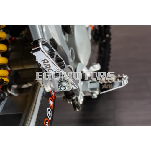 STR8 MX Evo CNC lábtartó készlet ezüst, Derbi