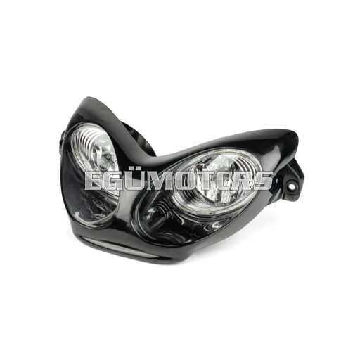 STR8 dupla fényszóró fekete, Yamaha Aerox