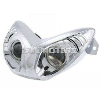 STR8 Dupla optikás első lámpa, Aerox,Króm