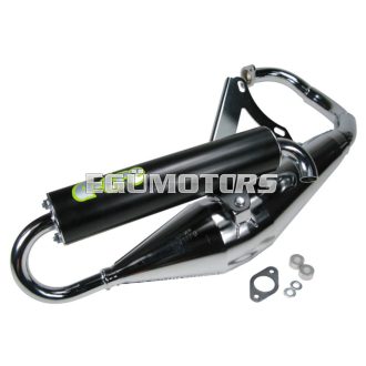 Tecnigas Q-TRE kipufogó, króm, Minarelli álló