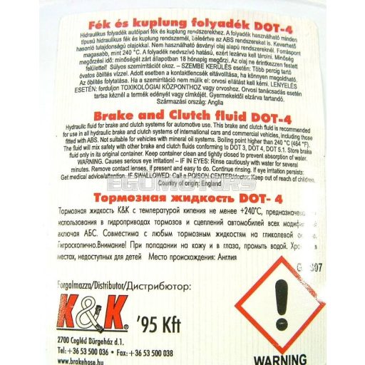 K&K fékfolyadék DOT4