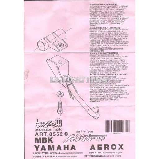 Buzetti oldalsztender, Króm, Aerox